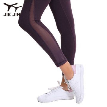 2021 Recycled Fabric High Quality Women Leggings Wholesale Sports Apparel with Mesh Fabric Fitness Wear